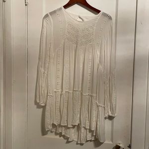 Free People NWT White Crochet Tunic
